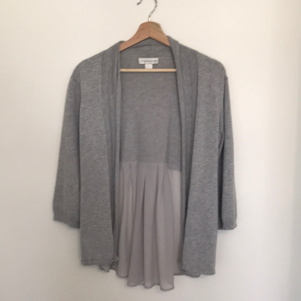 Grey cardigan sweater